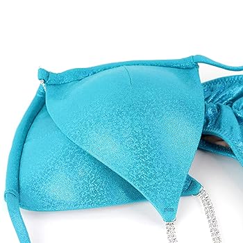 S Queen ブルー　競技用ビキニ 収納袋付き S.Queens Bikinis: NPC, IFBB competition Bikinis